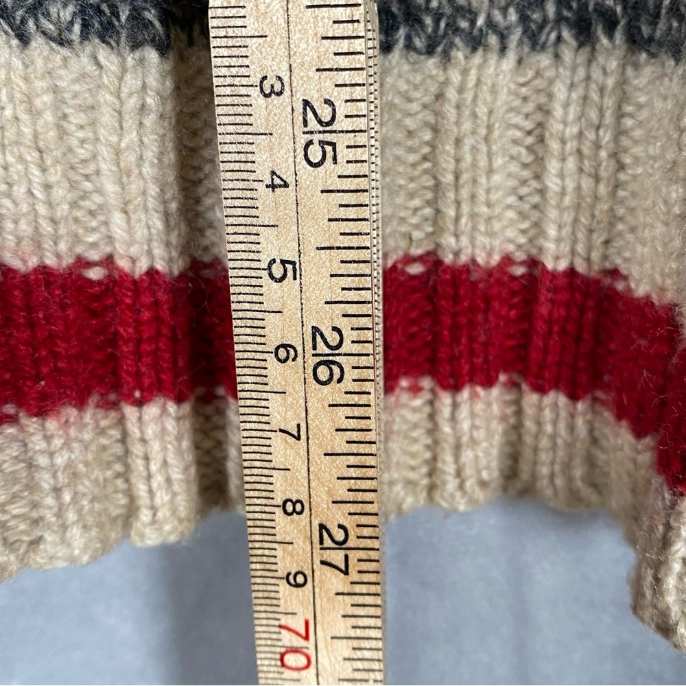 ROOTS Canada Hoodie Gray Knit‎ Wool Blend Sweater Women’s Size M Cabincore - Picture 3 of 7